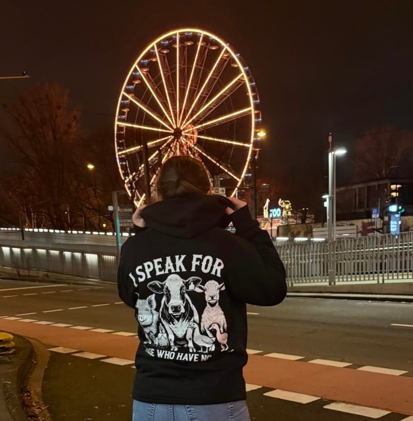 Customer photo review of I speak for those who have no voice - Premium Hoodie