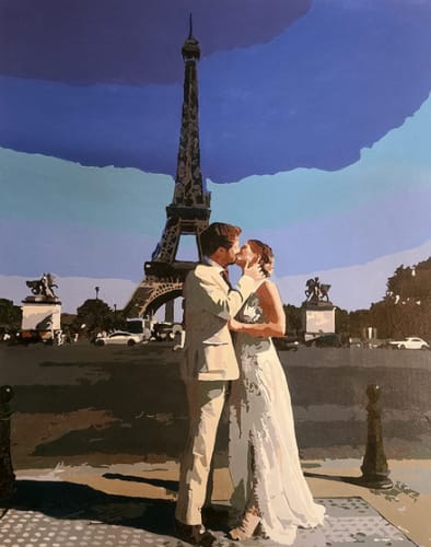 Customer photo review of Custom Paint By Numbers - Personalized Portraits Art