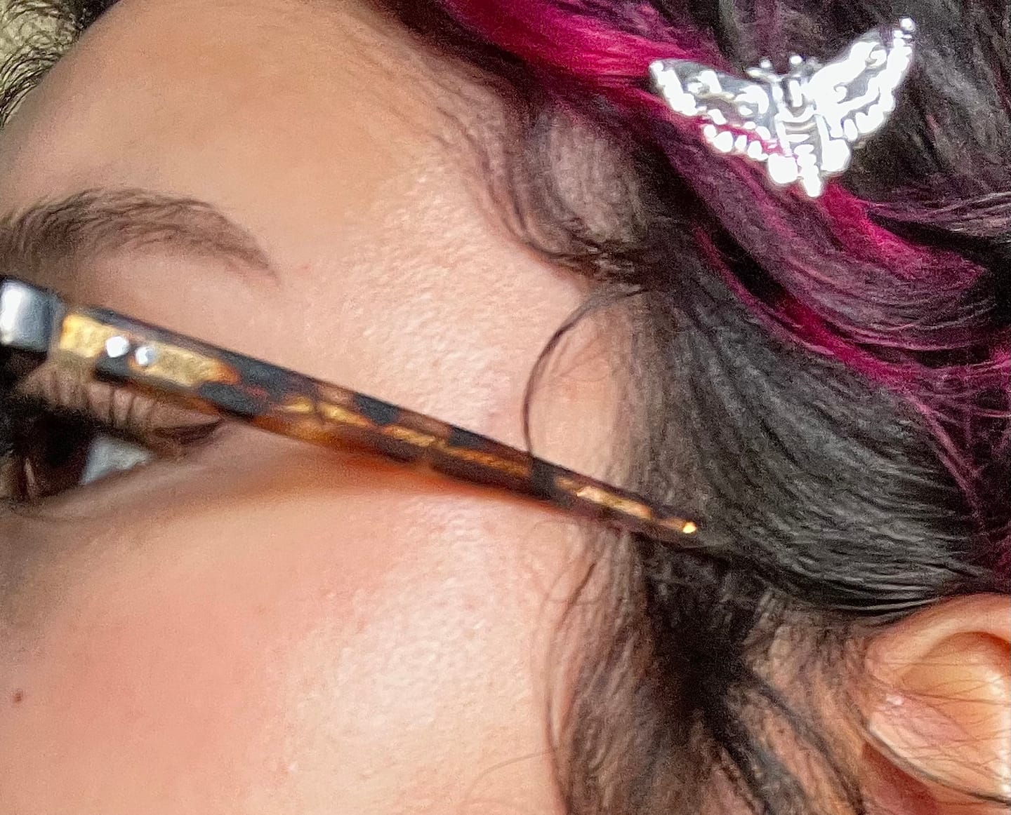 Customer photo review of MOTH HAIR CLIP