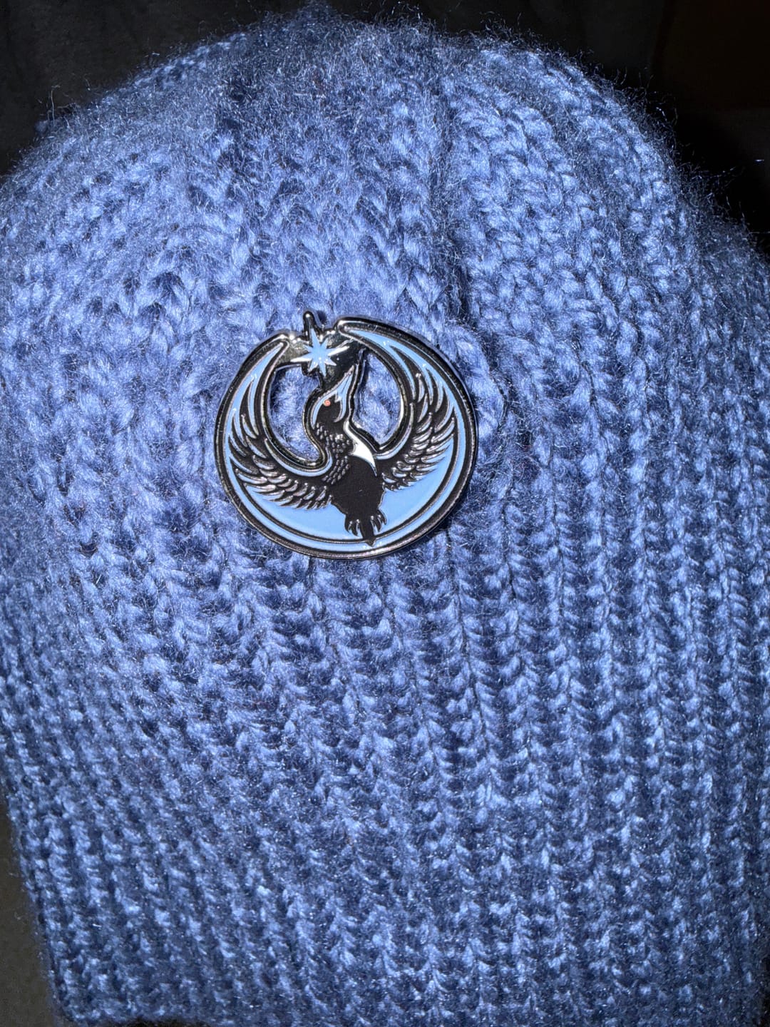 Customer photo review of Rebel Loon Enamel Pin