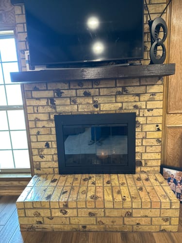Customer photo review of Ardmore Flat Black Masonry Fireplace Door | Durable Design