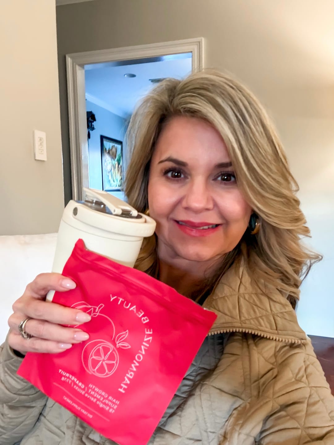 Customer photo review of 30 Day Hair Goals Supplement Bundle
