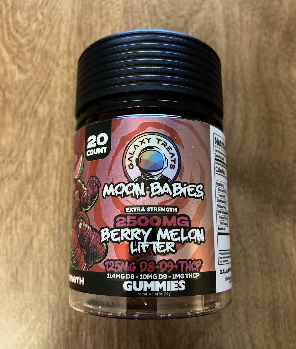 Customer photo review of Berry Melon Lifter D8 D9 THCP Extra Strength Gummies
