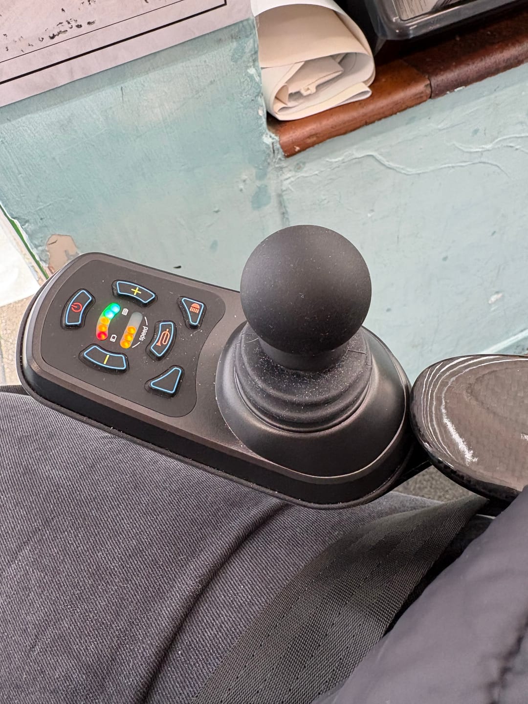 Customer photo review of Golfball Joystick Handle for Electric Wheelchairs (Universal)
