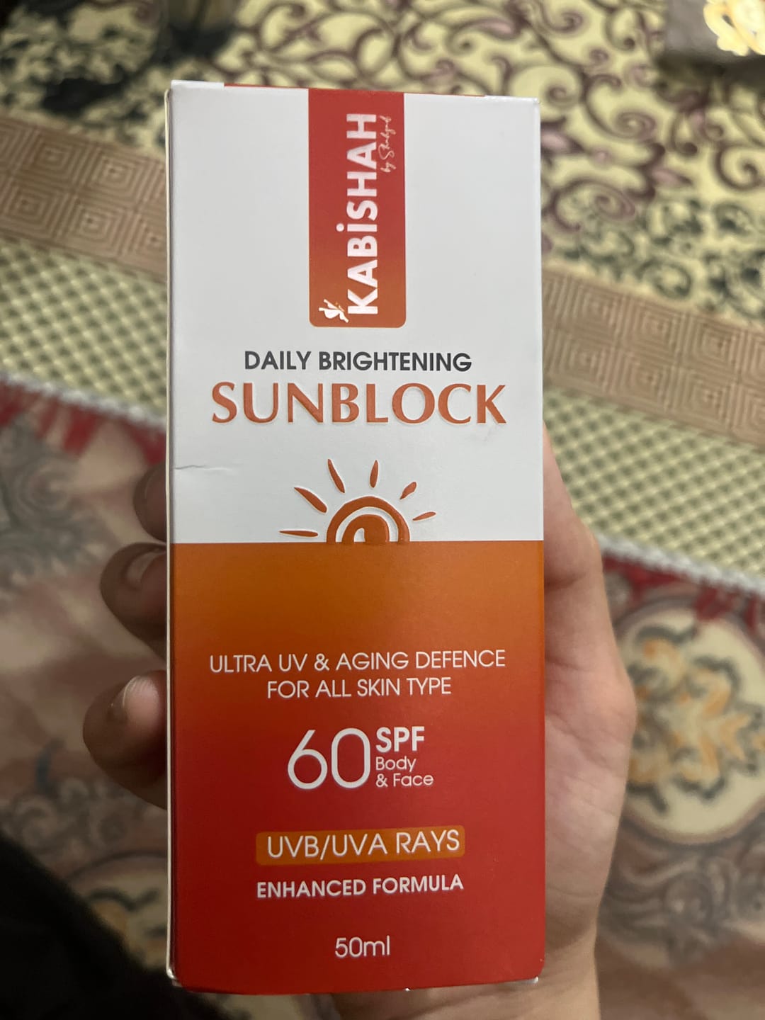 Customer photo review of LuminaGuard Daily Brightening Sunblock Double Pack Bundle.