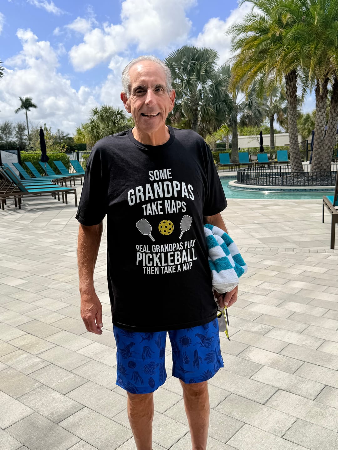 Customer photo review of Real Grandpas Play Pickleball T-Shirt