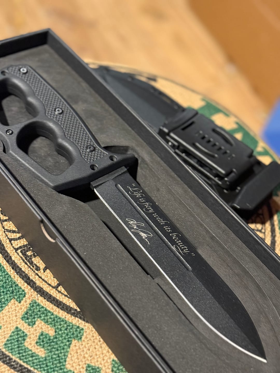 Customer photo review of Life Is Fiery With It's Beauty Trench War Dagger