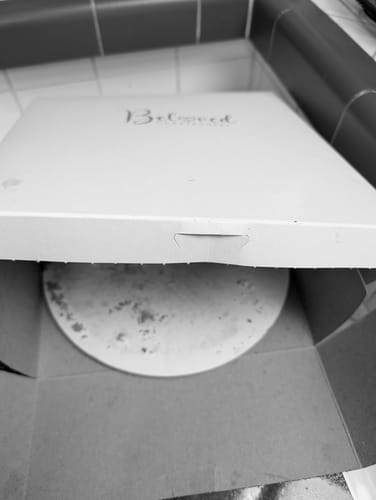 Customer photo review of White Chocolate Raspberry Cheesecake