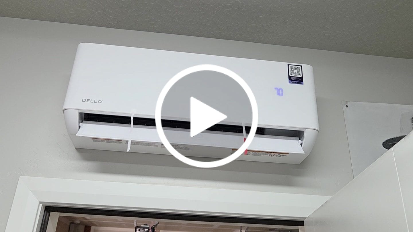 Customer video review of DELLA Optima Series 9000 BTU 24 SEER2 Ultra Heat Mini Split AC - Up to 400 Sq.Ft.