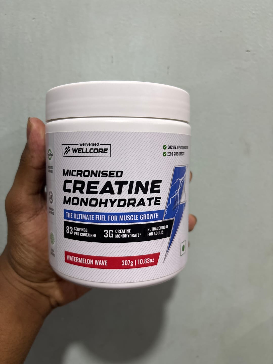 Customer photo review of Wellcore - Pure Micronised Creatine Monohydrate | Watermelon Wave (307g, 83 servings)