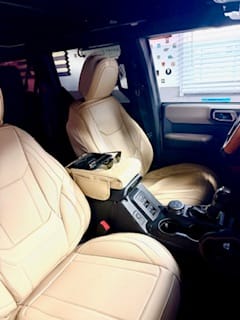 Customer photo review of Car Armrest Box Pad - Leather Memory Foam Armrest Cushion Protection Pad with 2 Storage Bags