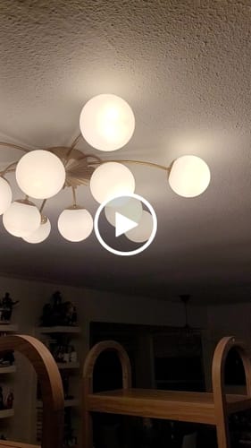 Customer video review of Blossom 12-Light Opal Glass Bubble Semi Flush Chandelier