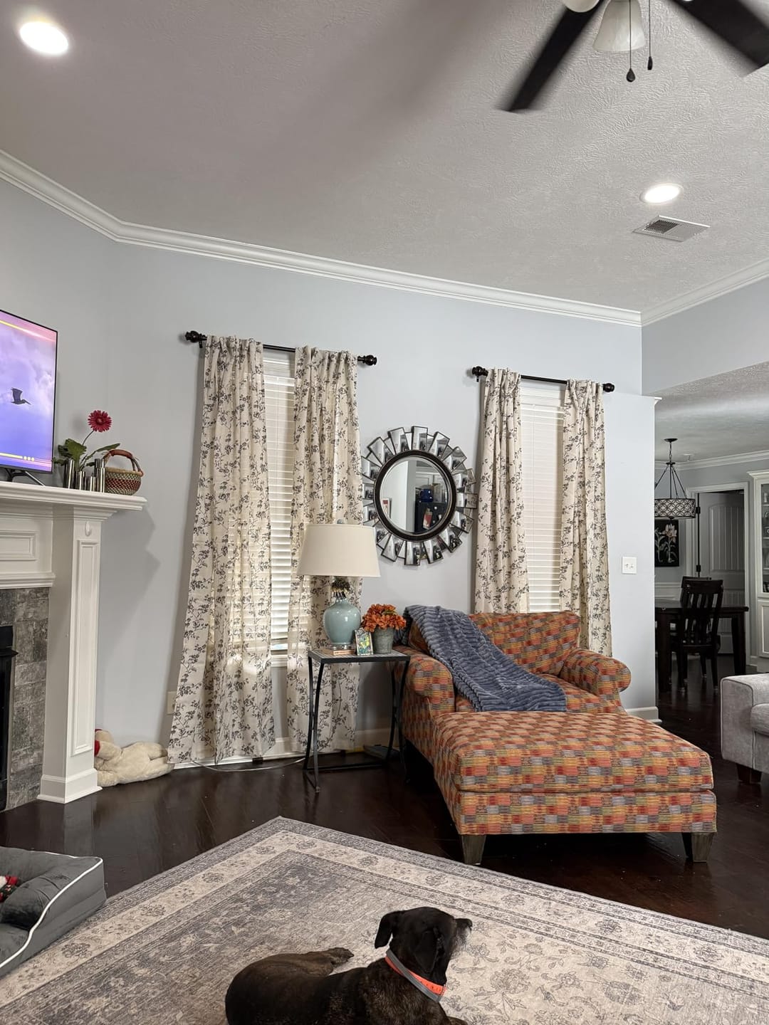 Customer photo review of Vine Blossom Linen Blend Curtains
