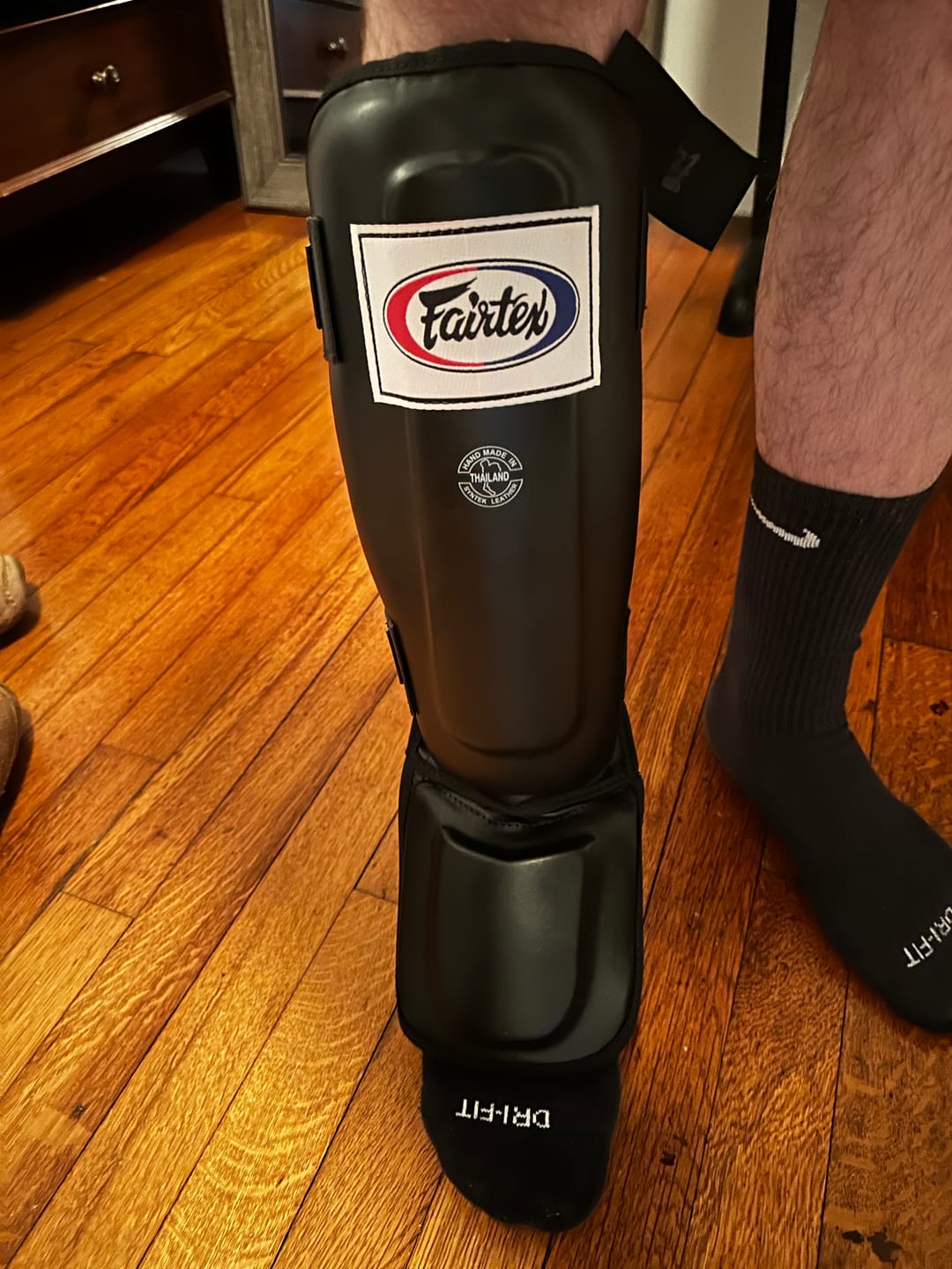Customer photo review of Fairtex SP3 Pro Style Muay Thai Shin Guard