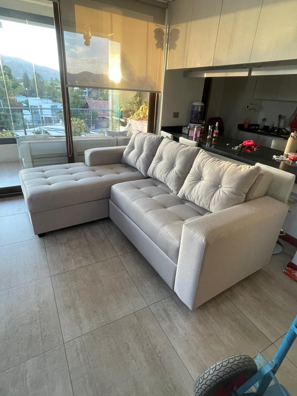 Customer photo review of Sofá en L Cama + Baúl y Cojines Grandes