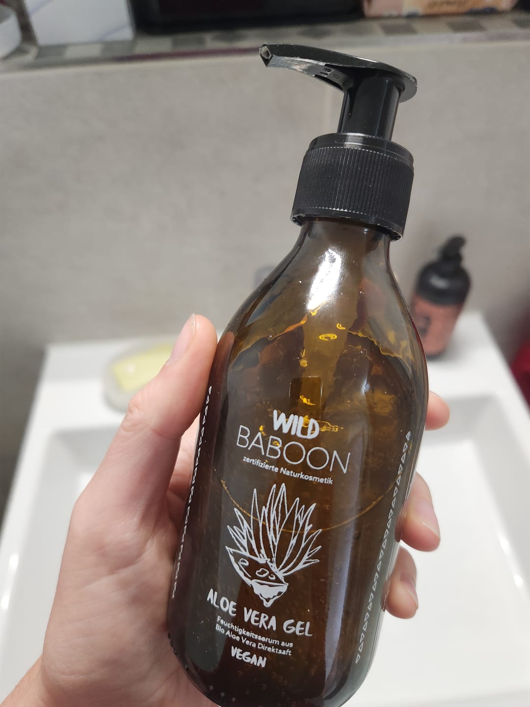 Customer photo review of Bio Aloe Vera Gel - Feuchtigkeit und Regeneration für Haut und Haar - 245ml