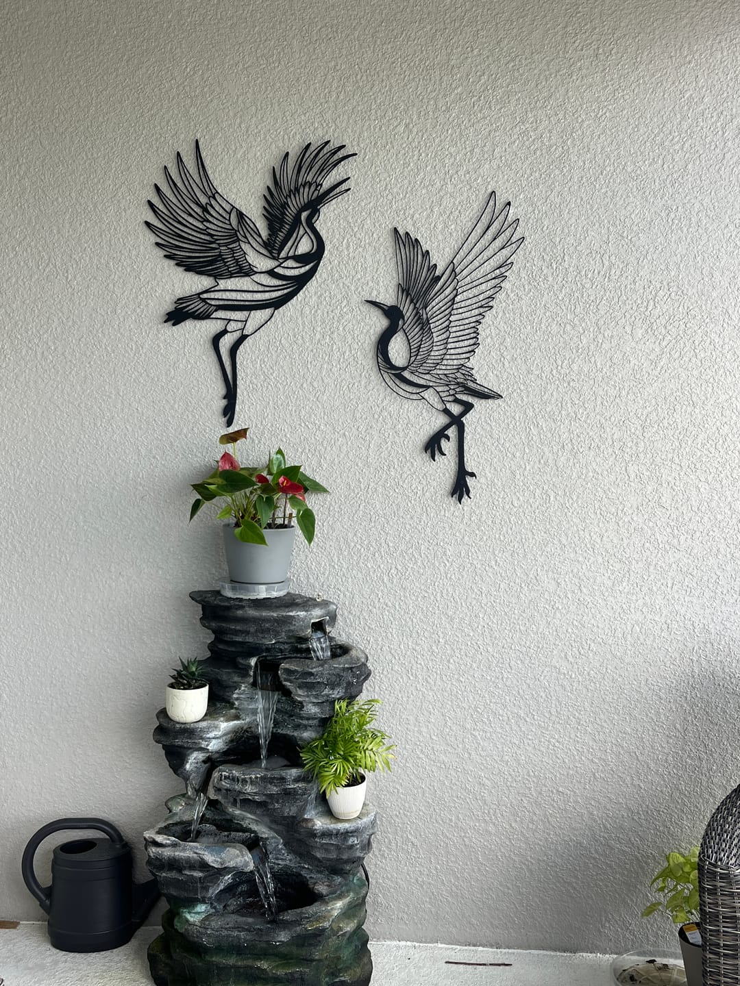 Customer photo review of Sandhill Crane Metal Wall Art (Set of 2)