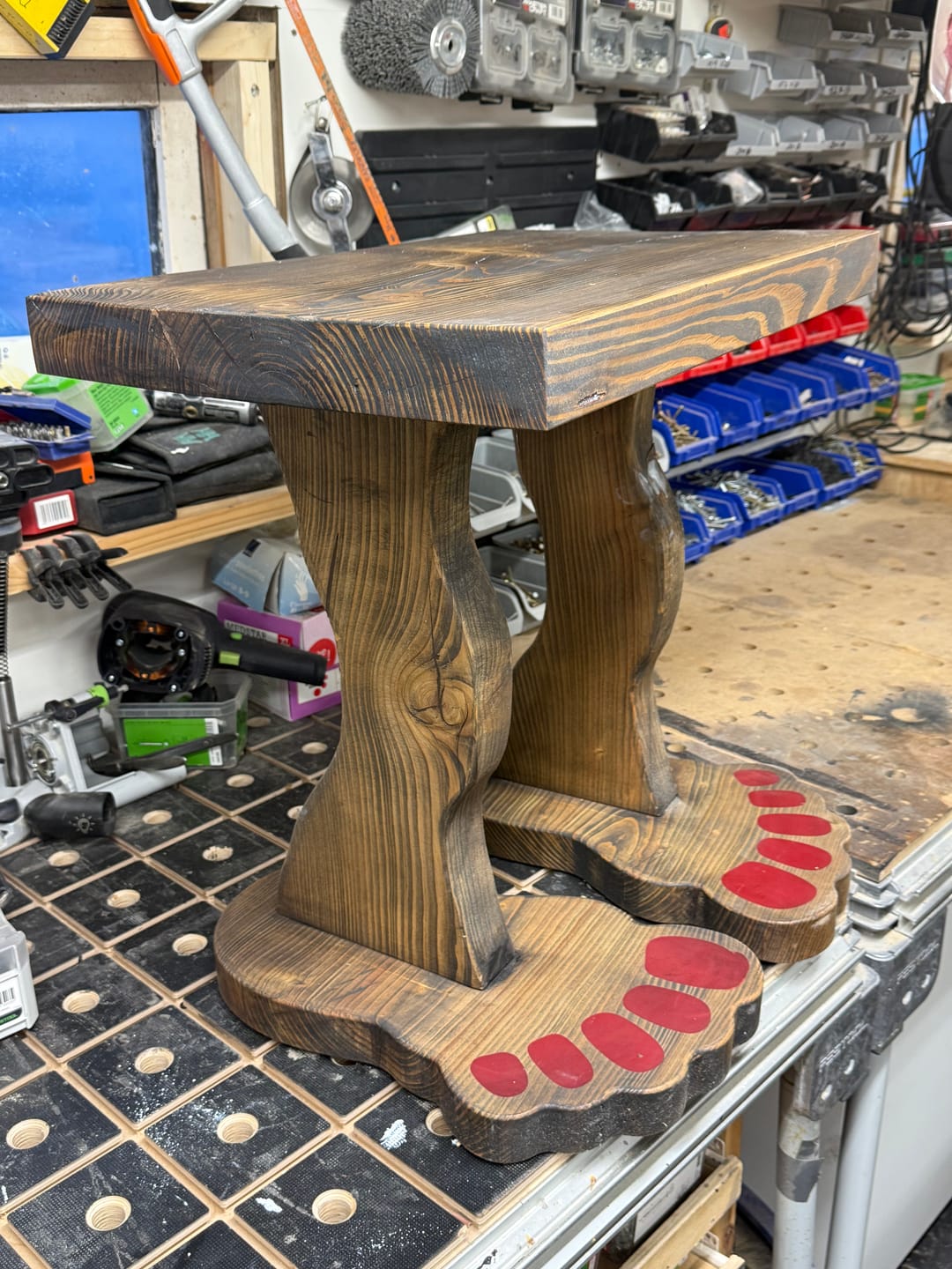 Customer photo review of 16x9.75" Bigfoot / Yeti / Sasquatch Footprint Acrylic Router Template