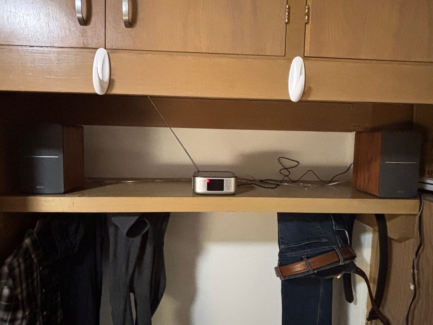 Customer photo review of R1280T Technology. Style. Utility. Powered Bookshelf Speakers
