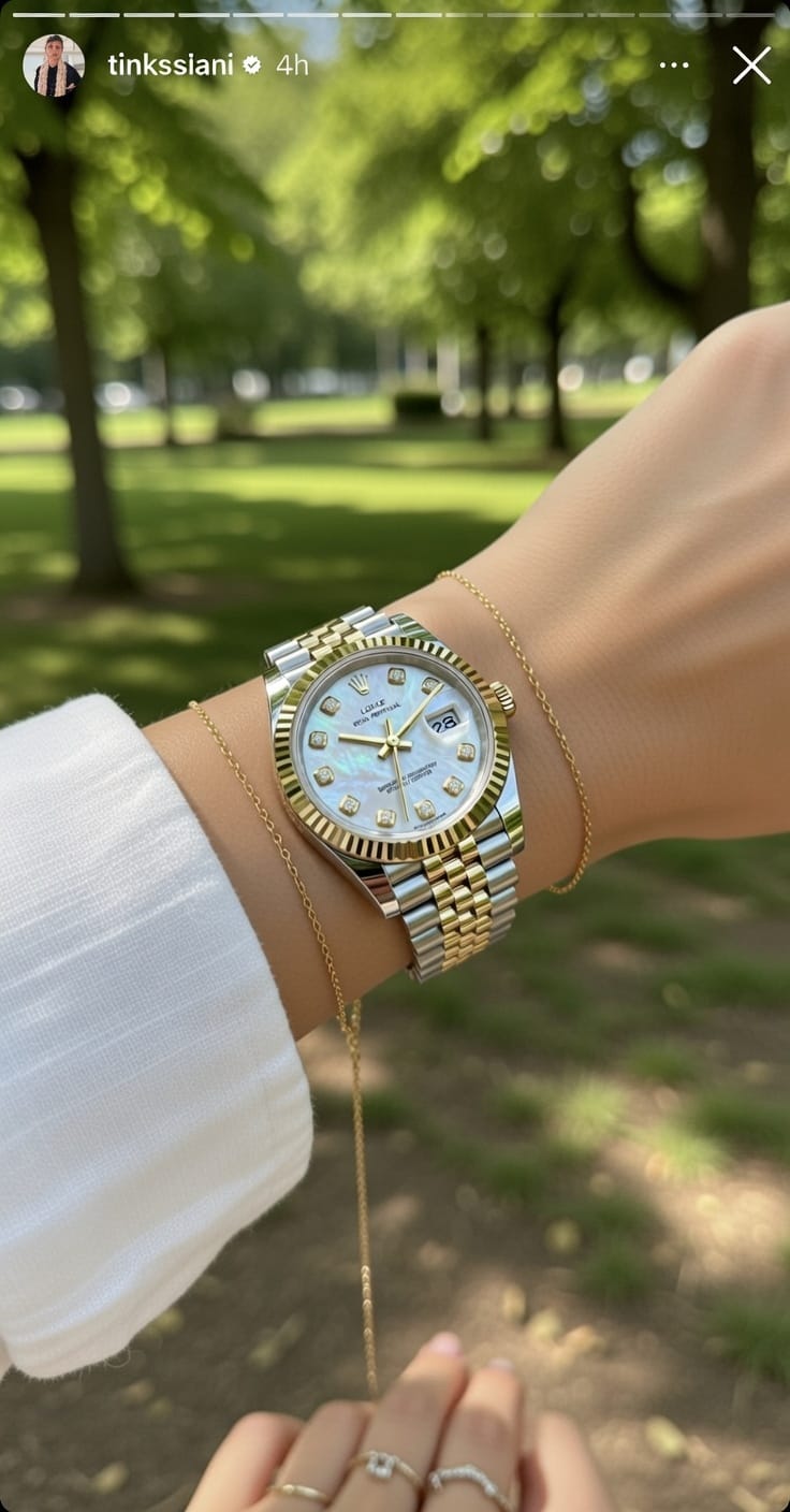 Customer photo review of THE LADY DATE - Ivory Gold
