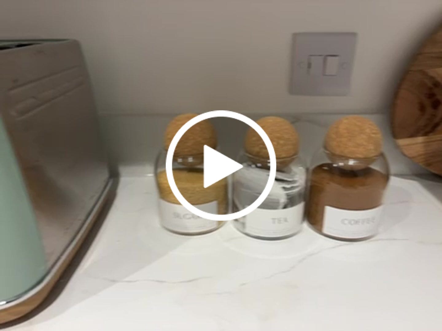 Customer video review of Set of 3 Cork Ball Glass Jars - Tea, Coffee and Sugar 500ml