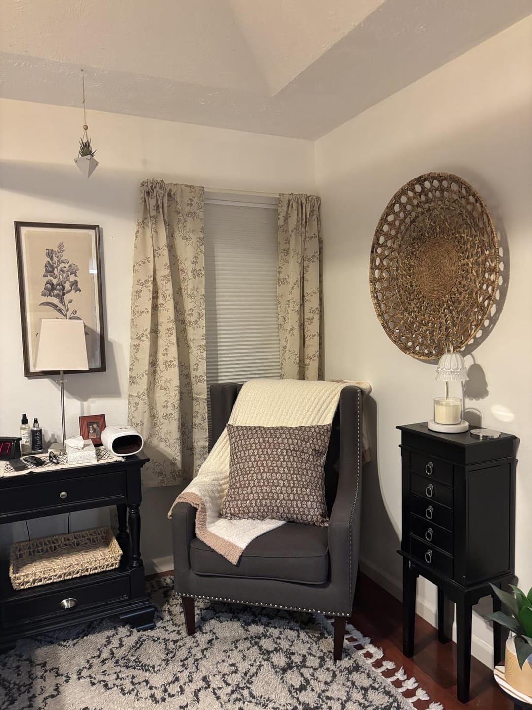 Customer photo review of Vine Blossom Linen Blend Curtains