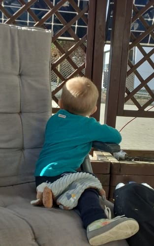 Customer photo review of Schmale Kaschmir Babyhose Marine