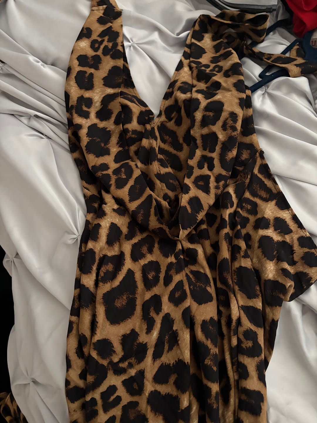 Customer photo review of Leopard Backless Dress