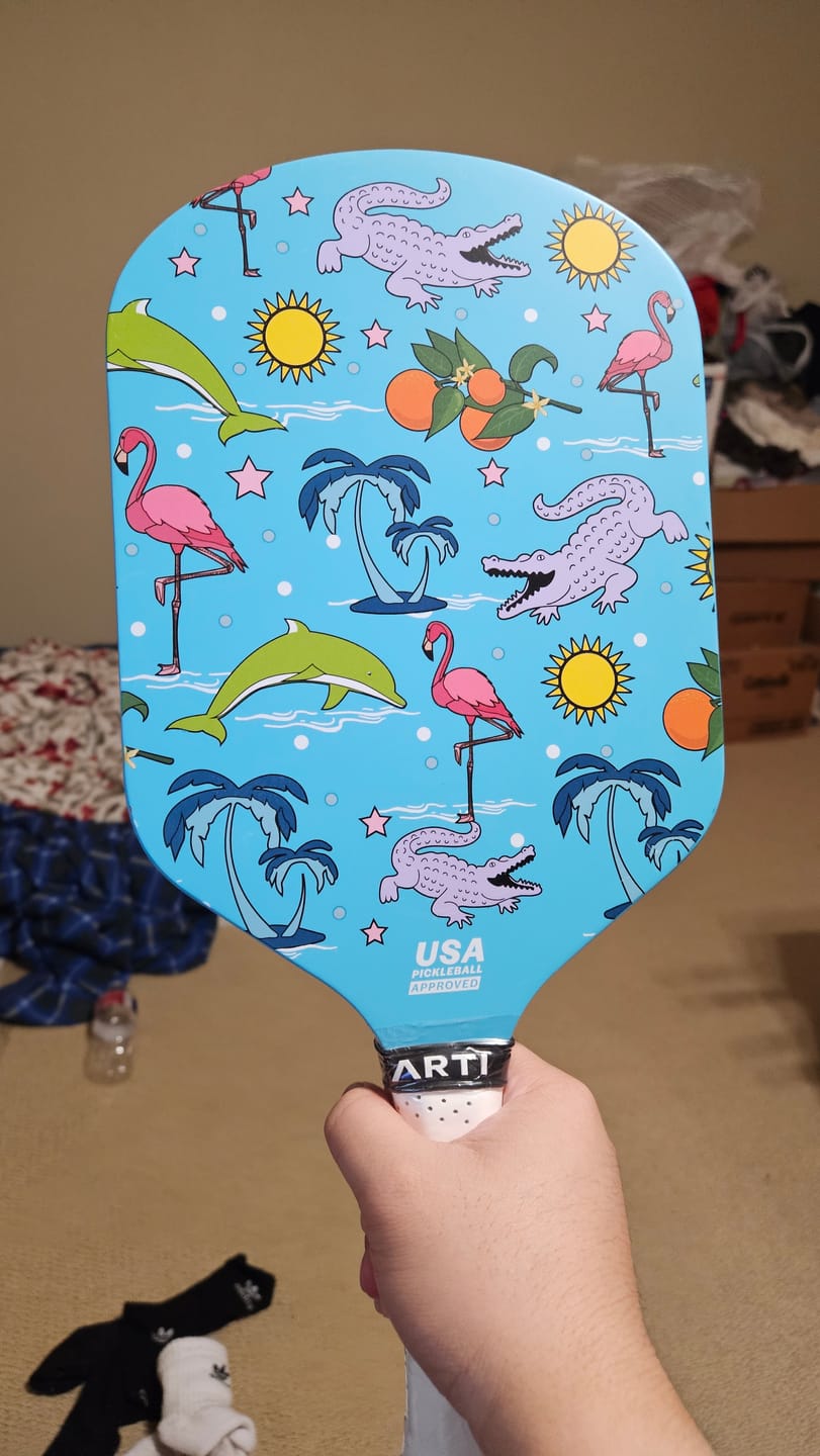 Customer photo review of ARTI 16mm Carbon Fiber "FLORIDA" Pickleball Paddle