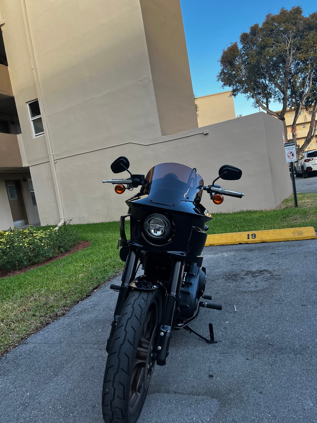 Customer photo review of Viking Darkin Motorcycle Fairing For Harley Softail Low Rider S FXLRS Gloss Black