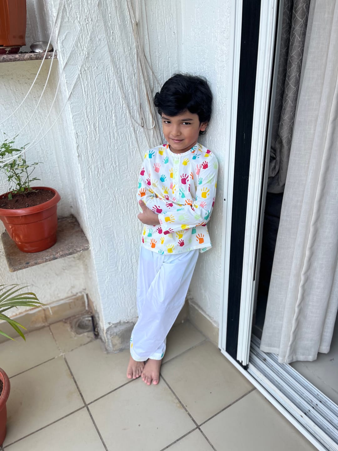 Customer photo review of Painted Palms Holi Kurta Pajama