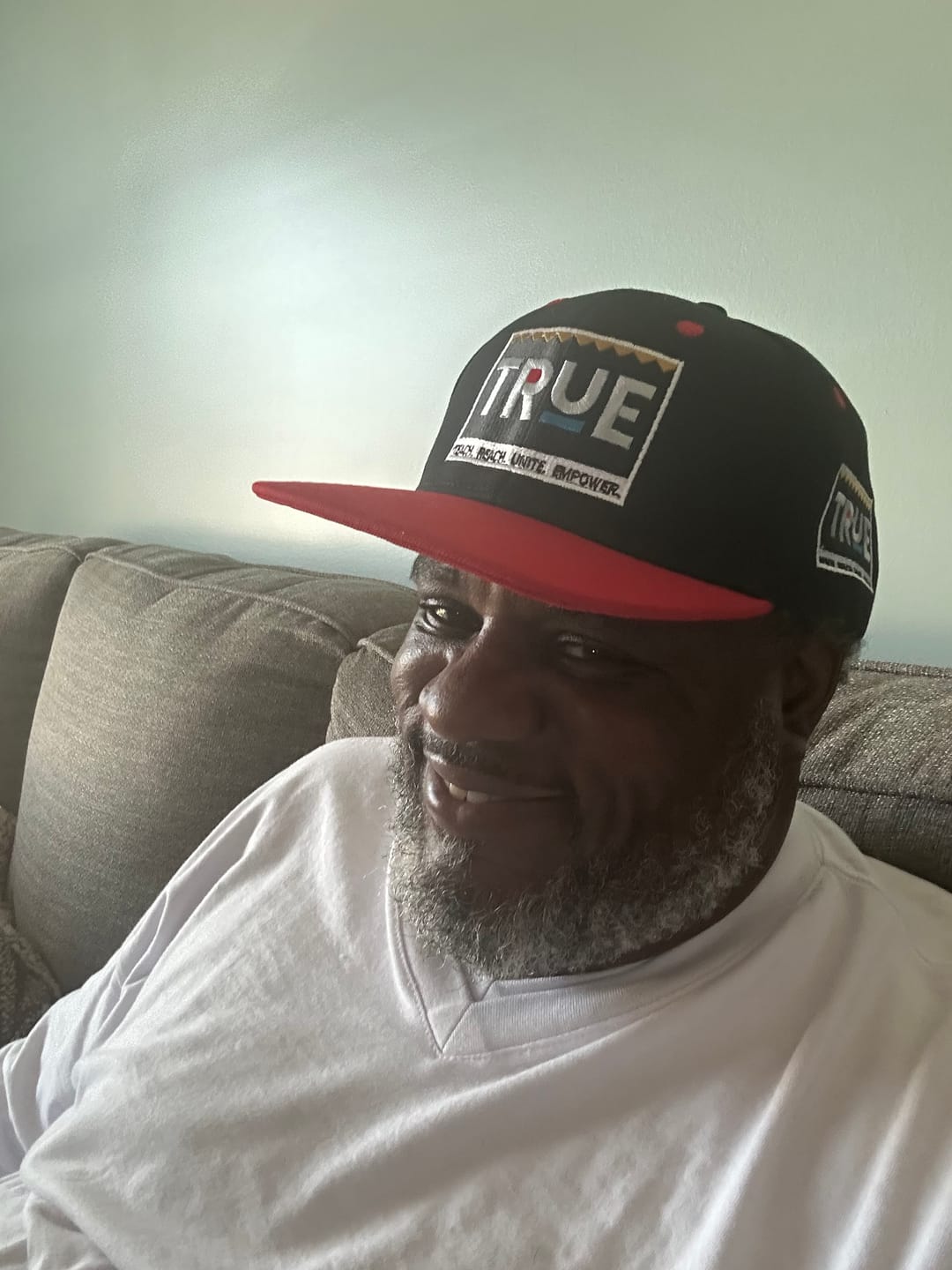 Customer photo review of Custom Black Red 3D Puff Embroidery Flat Embroidery Casual Sport Baseball Cap