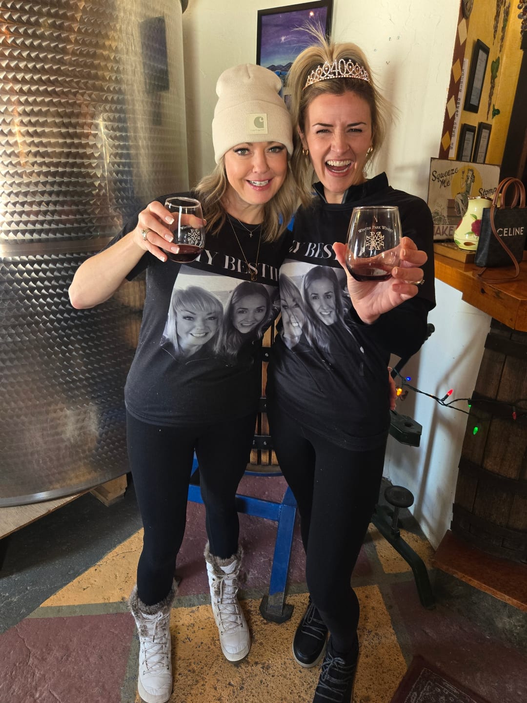 Customer photo review of Bestie - Vintage Version - Personalized Photo Comfort Tee