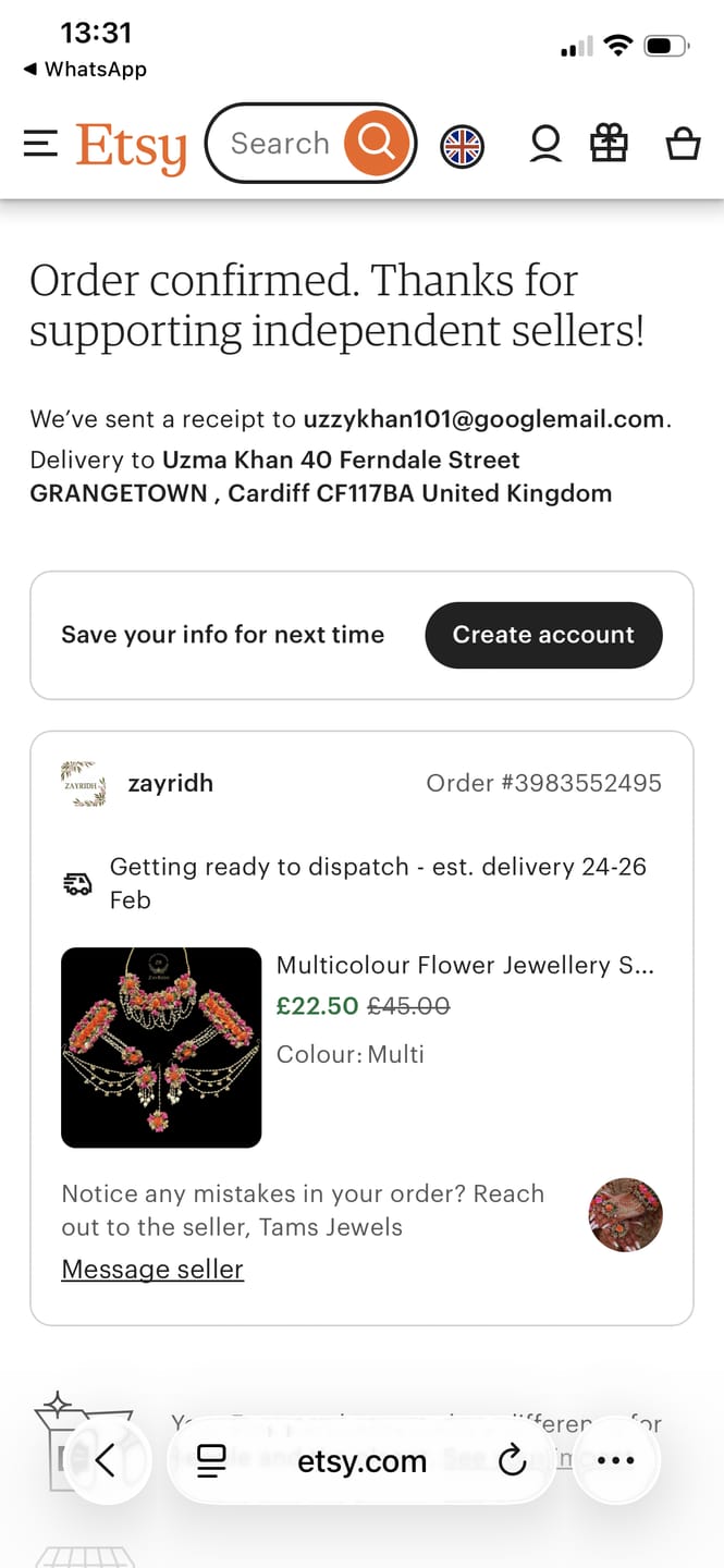 Customer photo review of Multicolour Mehndi Haldi Flower Jewellery Set