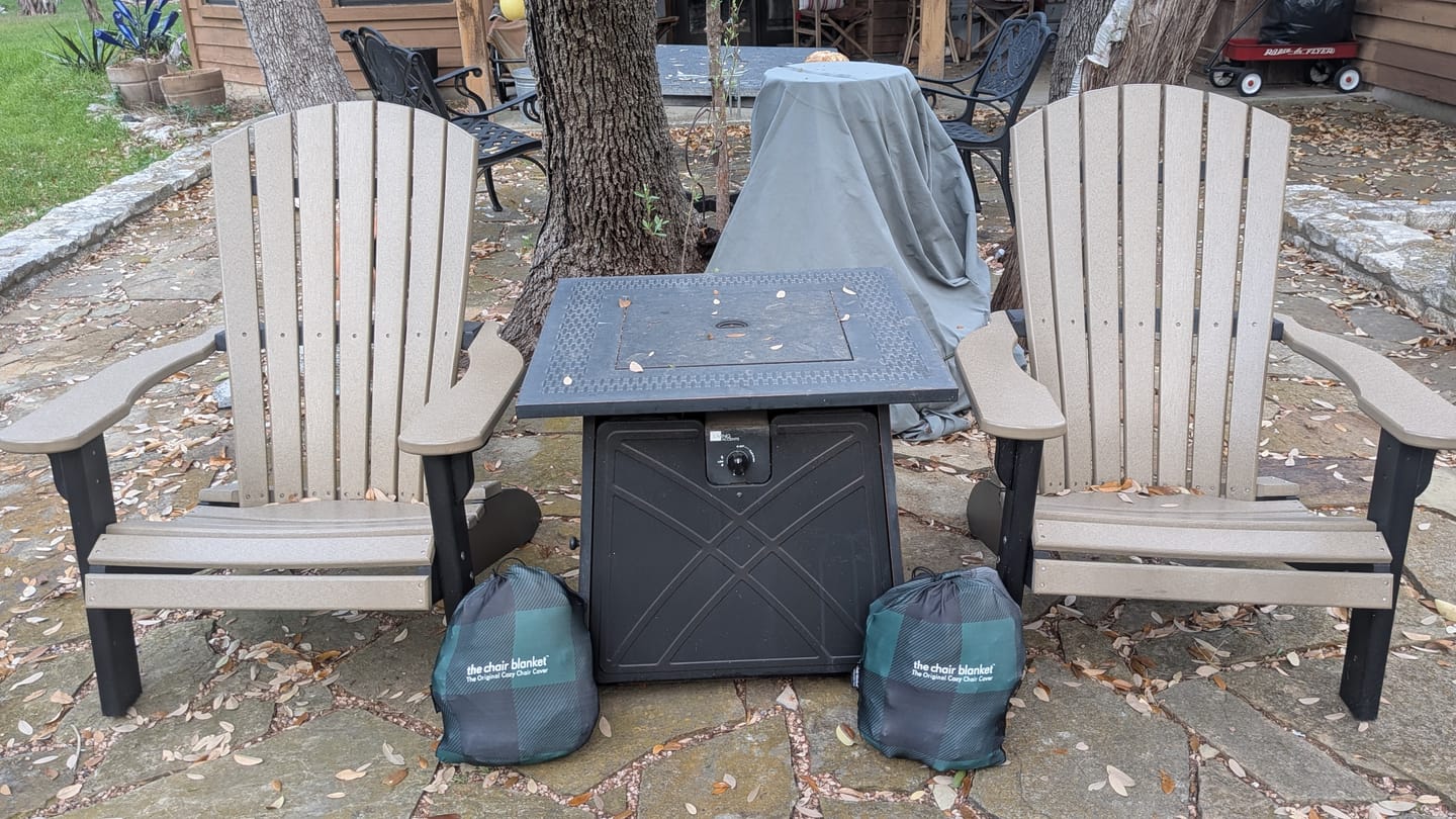 Customer photo review of The Chair Blanket