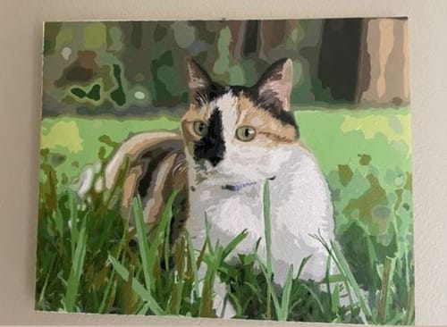 Customer photo review of Custom Paint By Numbers - Personalized Pet Portraits