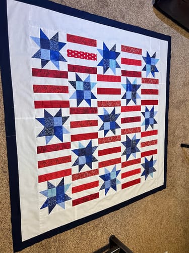 Customer photo review of Red, White, and Cute  Precut Sew-Ready Quilt Kit