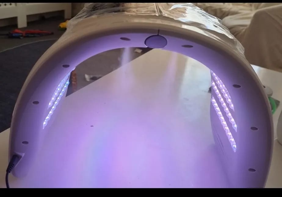 Customer photo review of 7 Colours LED Light Therapy Facial Skin Rejuvenation