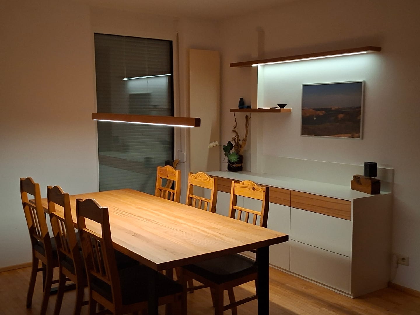 Customer photo review of Designer Pendelleuchte aus Massivholz, LED-Pendelleuchte - Tara