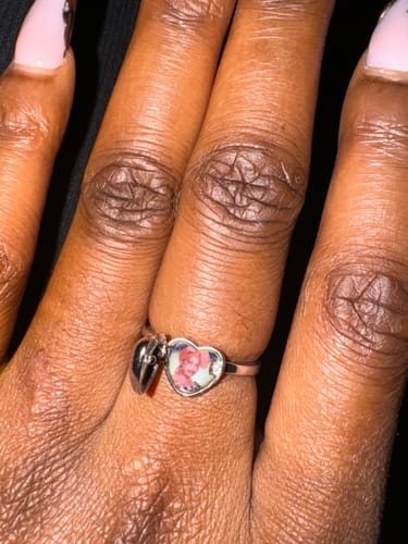 Customer photo review of Heart Locket Ring