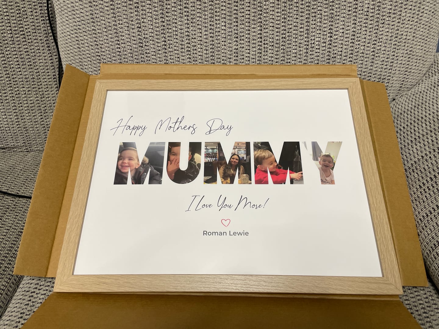 Customer photo review of Happy Mom's Day - Personalized Poster