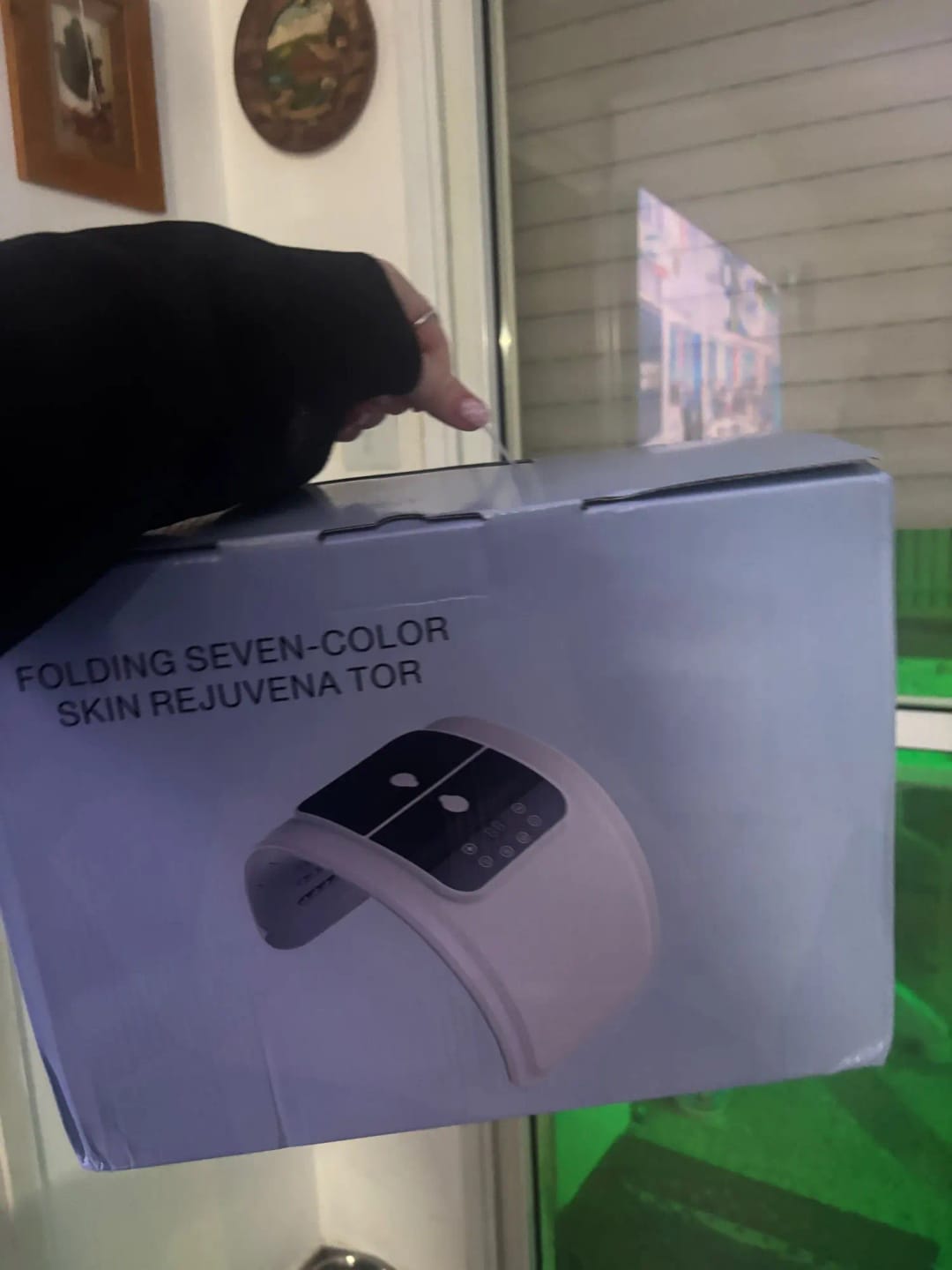 Customer photo review of 7 Colours LED Light Therapy Facial Skin Rejuvenation