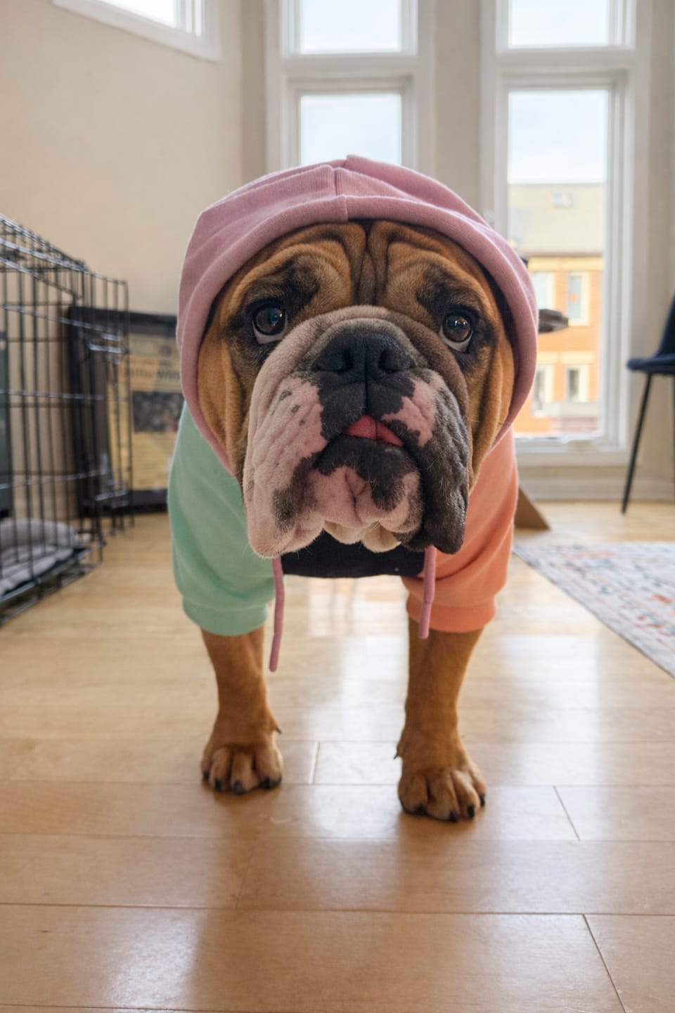 Customer photo review of Cyber Punk Dog Hoodie