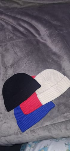 Customer photo review of Fisherman ribbed beanie