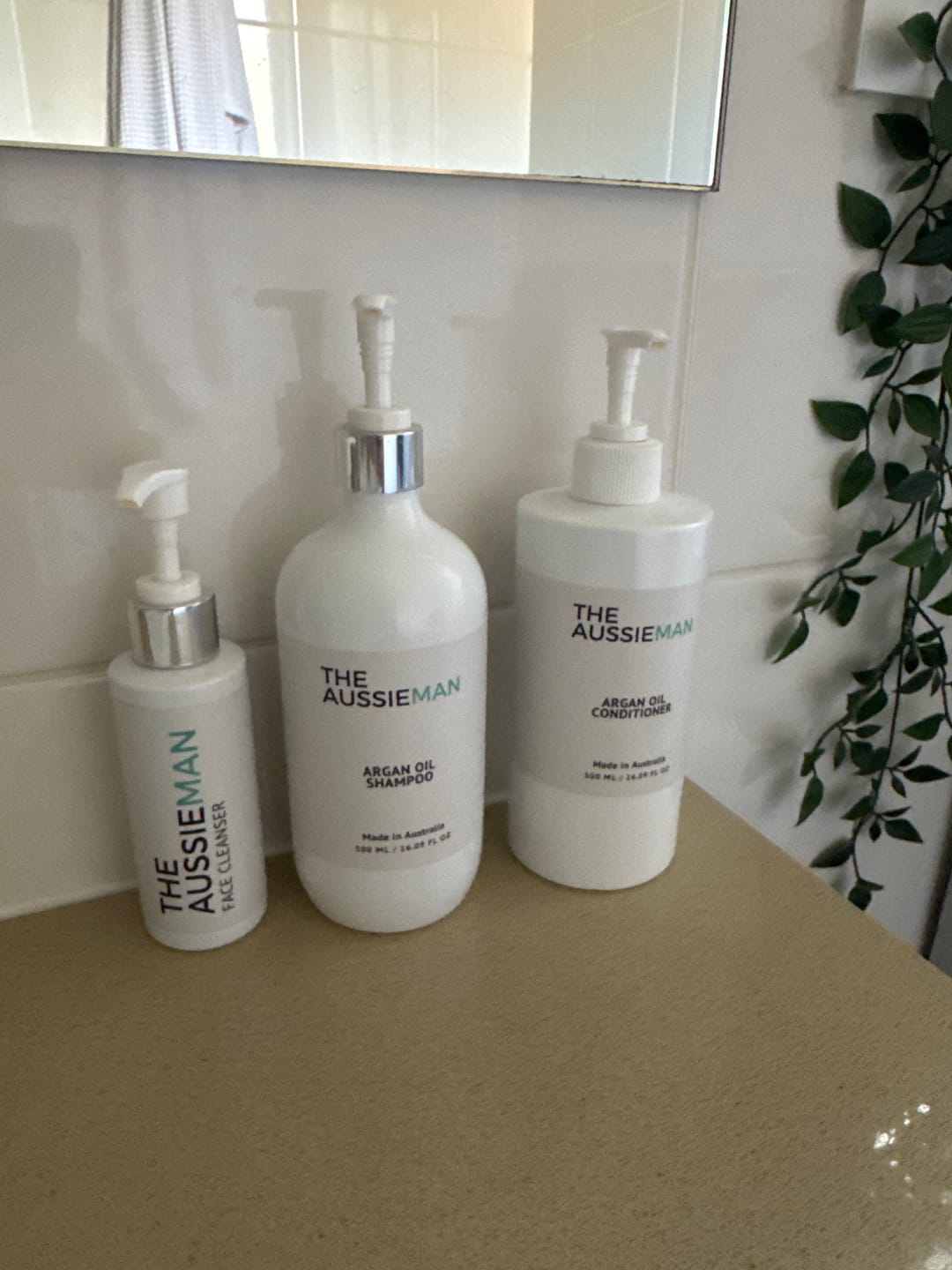 Customer photo review of Argan Oil Shampoo & Conditioner Kit