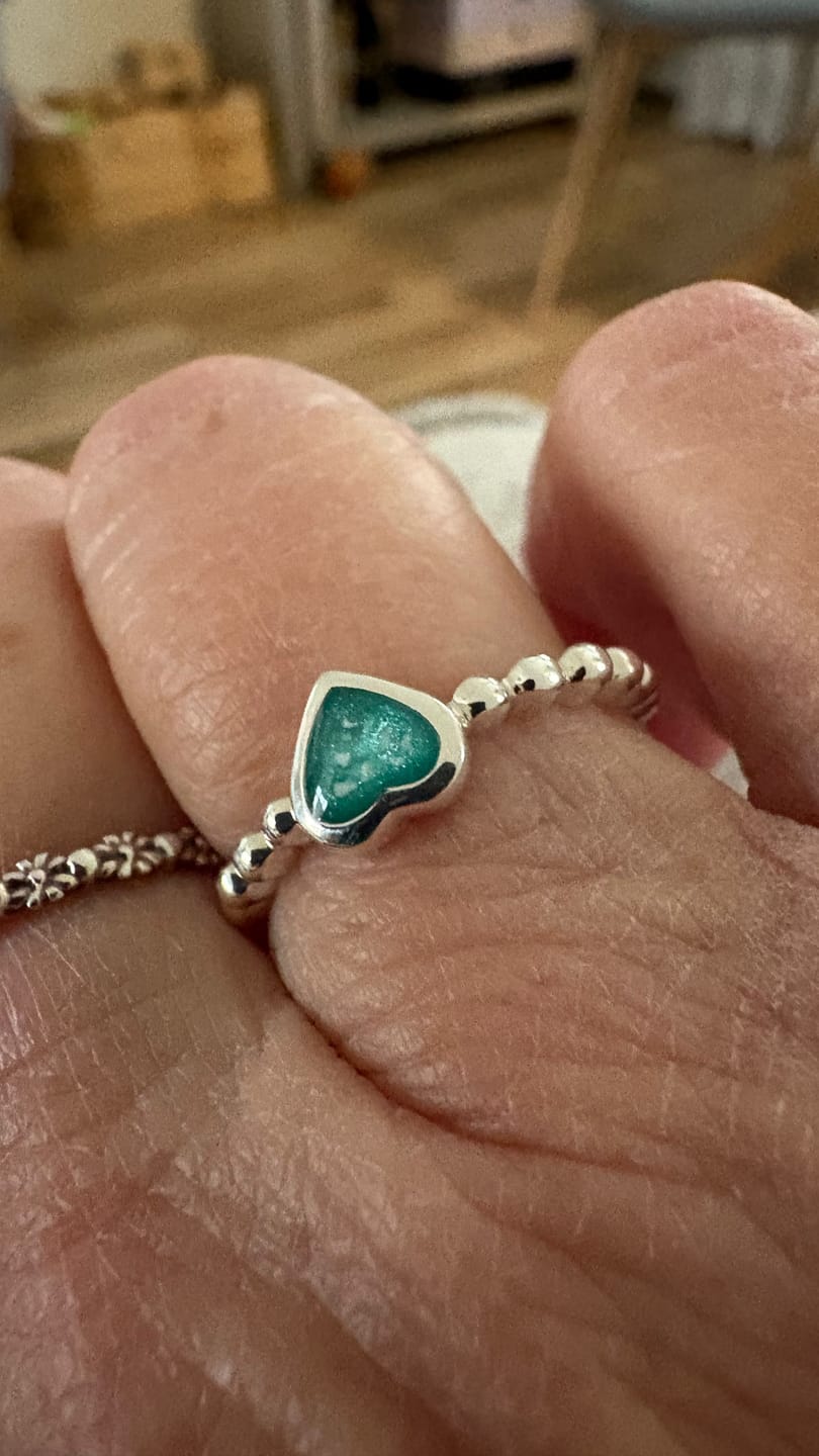 Customer photo review of Bobble Heart Ring