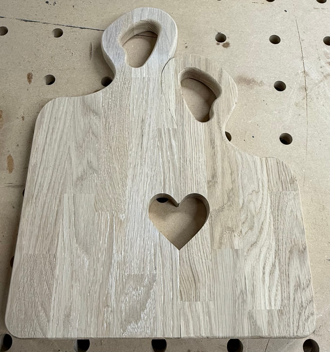 Customer photo review of 20x15" Organic Romeo & Juliet With Heart Set Acrylic Router Template