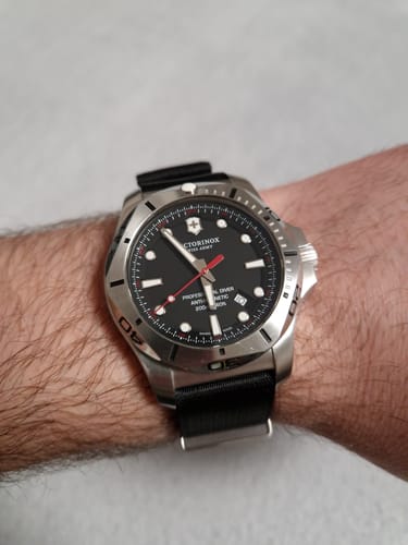 Customer photo review of Black Premium Nylon Watch Strap