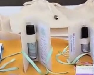 Customer photo review of Roll on 10 ml vidrio grueso ámbar tapa negra bola