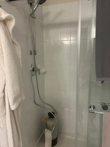 Customer photo review of Shower Water Softener System